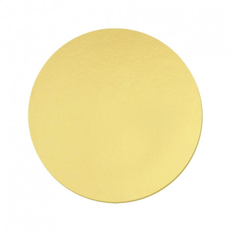 Gold Laminated Cake Board Circle 10.25in	